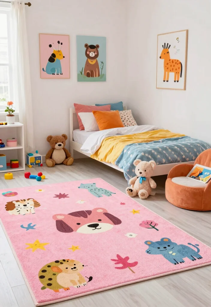 15 Pink Rug Decals Bloxburg Ideas With Cute Aesthetic - 3. Cute Animal Motifs 1