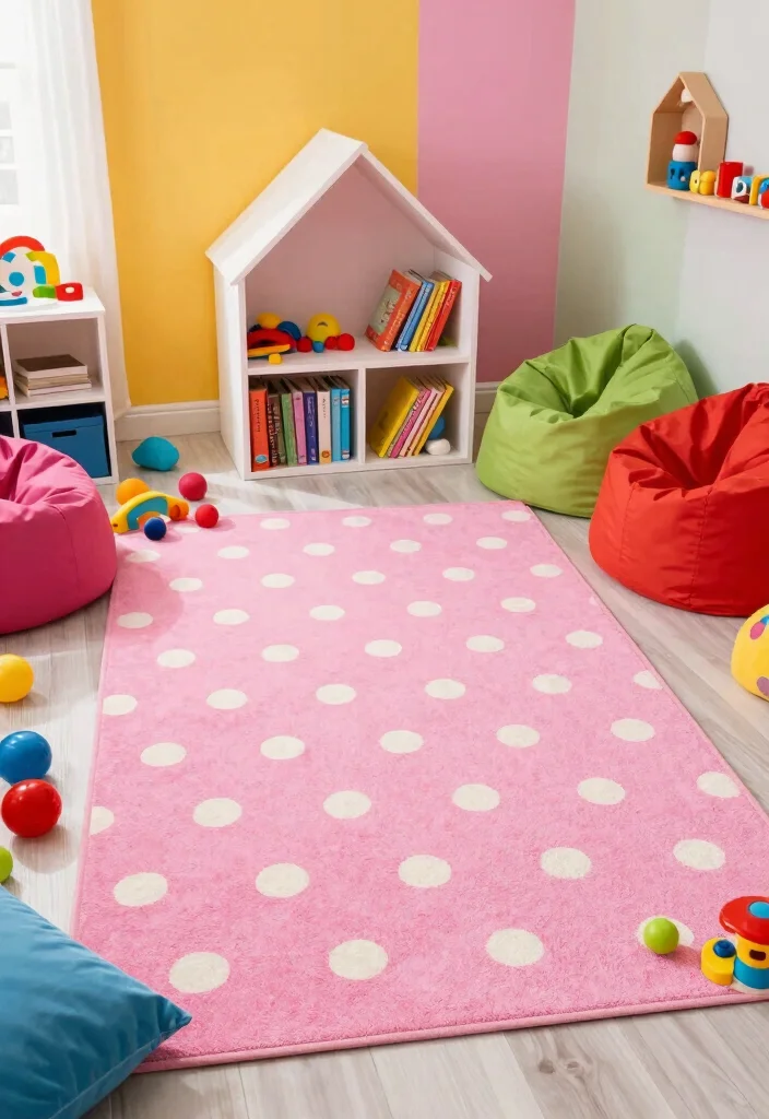 15 Pink Rug Decals Bloxburg Ideas With Cute Aesthetic - 5. Playful Polka Dots 1