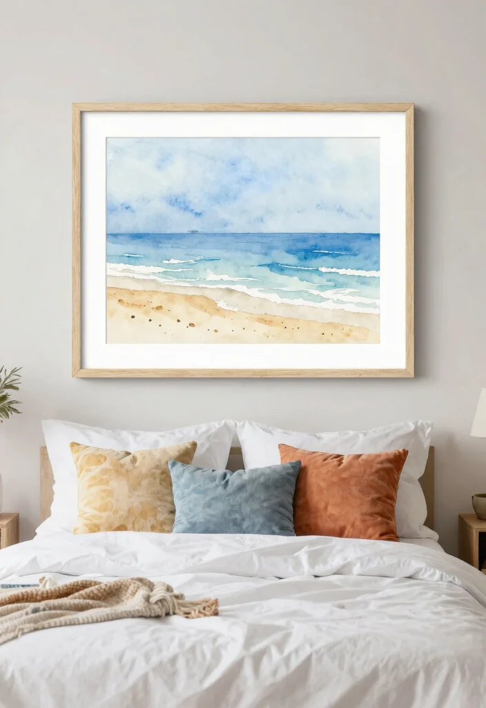15 Preppy Wall Art Ideas With Trendy Chic Vibes - 11. Watercolor Beach Scenes 1