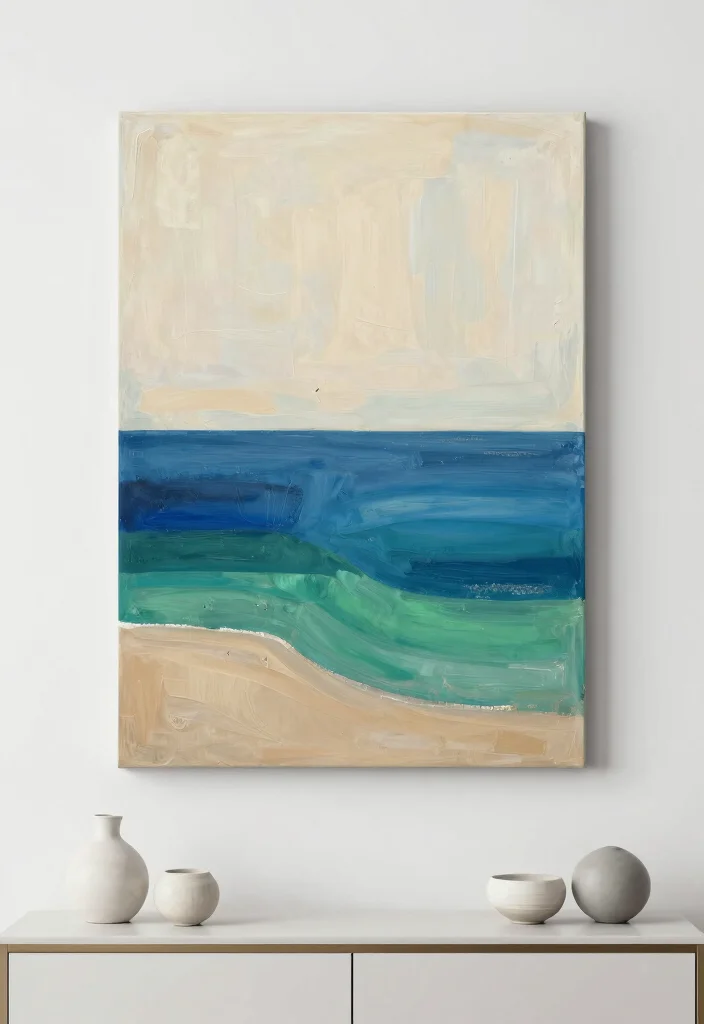 15 Preppy Wall Art Ideas With Trendy Chic Vibes - 12. Coastal Color Blocks 1