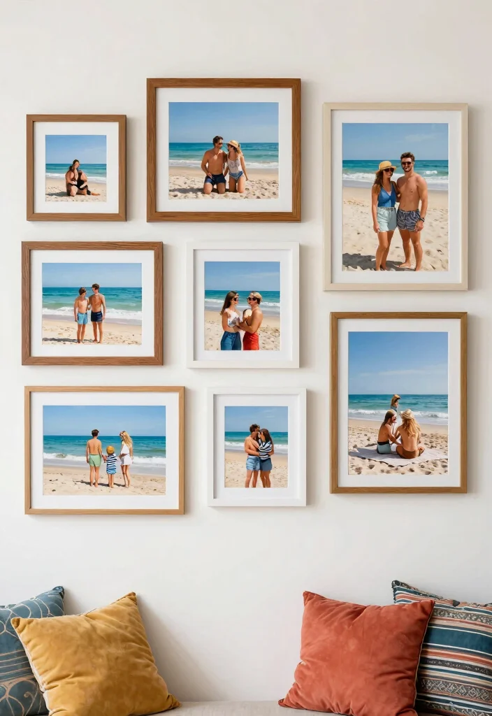 15 Preppy Wall Art Ideas With Trendy Chic Vibes - 13. Personalized Beach Memories 1