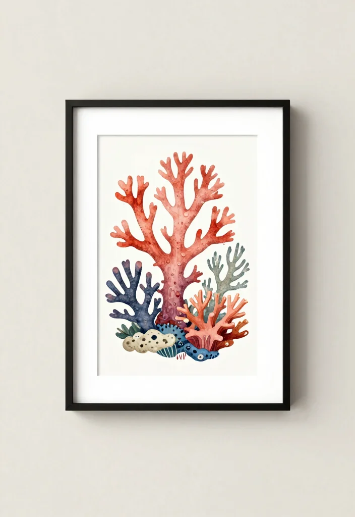 15 Preppy Wall Art Ideas With Trendy Chic Vibes - 15. Elegant Coral Art 1