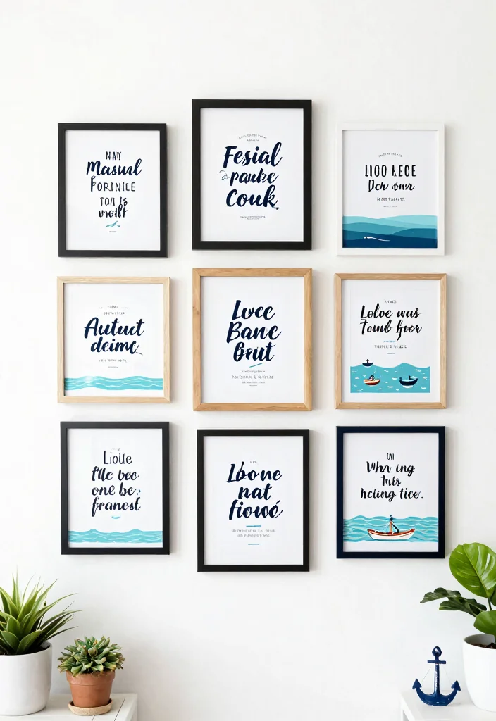 15 Preppy Wall Art Ideas With Trendy Chic Vibes - 4. Coastal Quote Prints 1