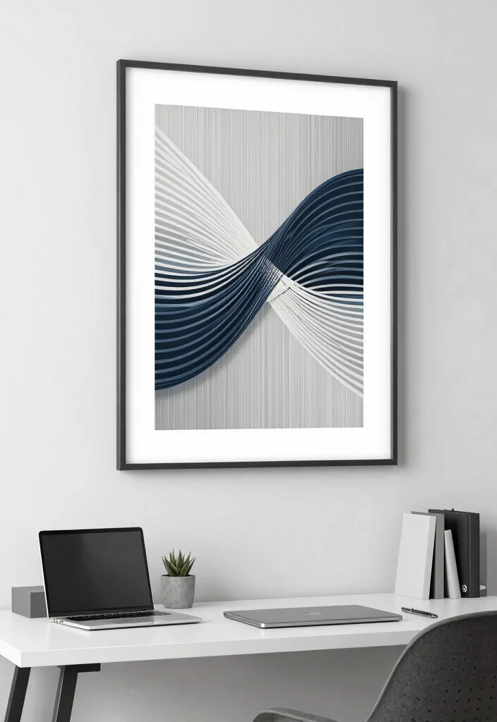 15 Wave to Earth Poster Ideas for an Aesthetic Room - 10. Geometric Wave Designs 1