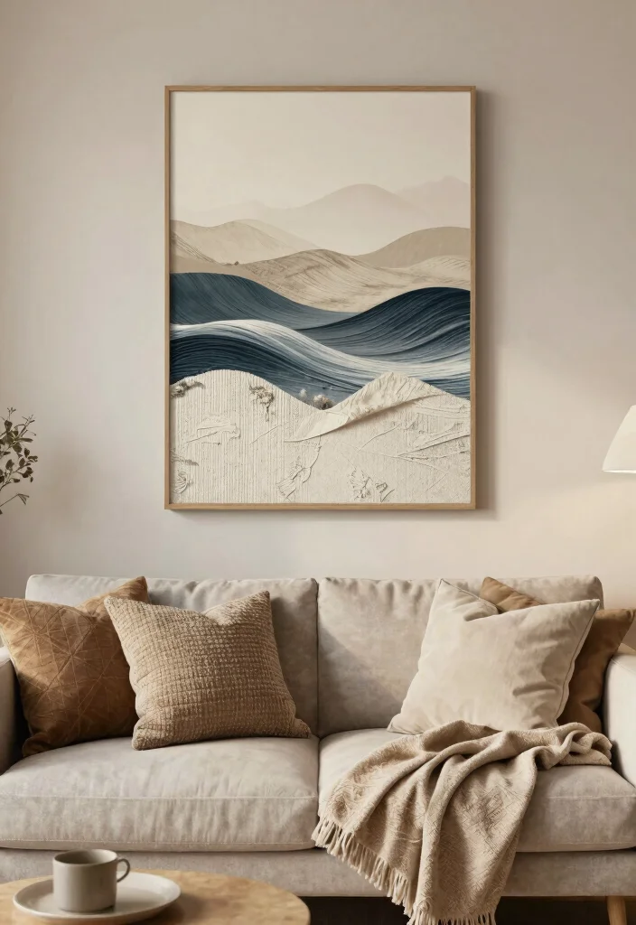 15 Wave to Earth Poster Ideas for an Aesthetic Room - 13. Layered Textures with Waves 1