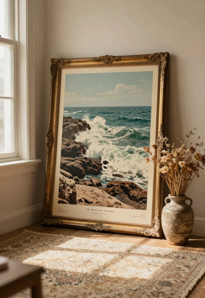 15 Wave to Earth Poster Ideas for an Aesthetic Room - 6. Vintage Coastal Scenes 1