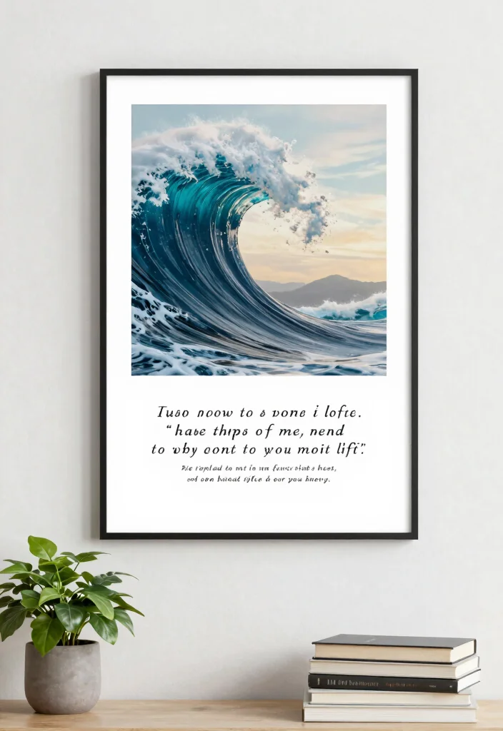 15 Wave to Earth Poster Ideas for an Aesthetic Room - 7. Inspirational Quotes with Wave Imagery 1