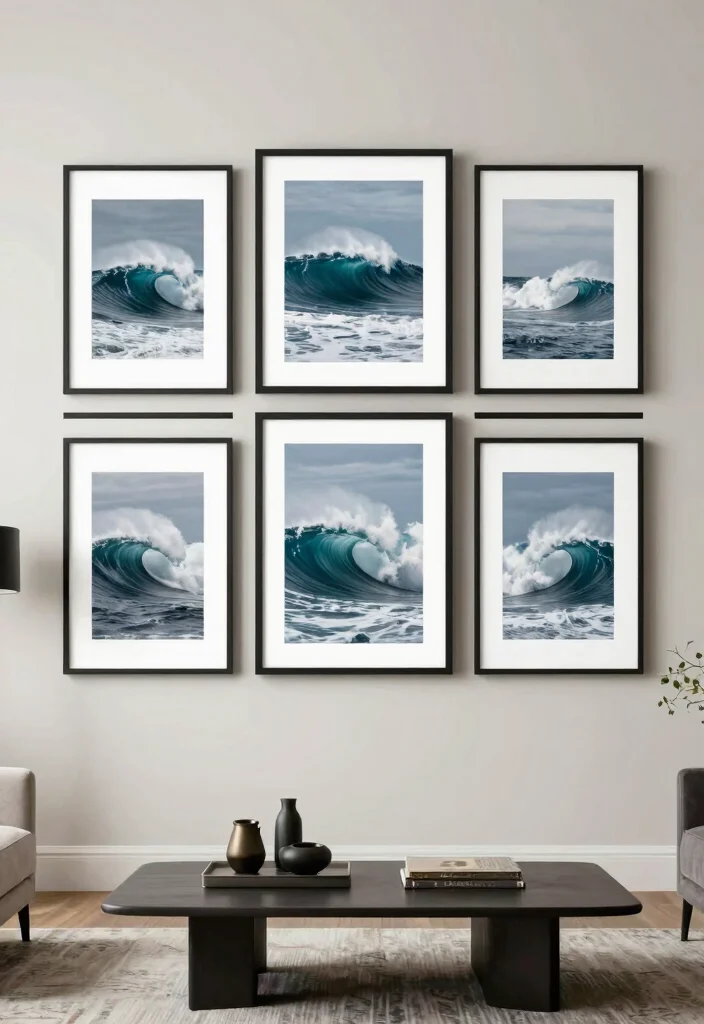 15 Wave to Earth Poster Ideas for an Aesthetic Room - 8. Framed Ocean Photography 1