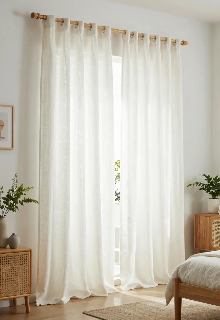 15 White Bedroom Curtains Ideas With Clean Fresh Look - 10. Eco-Friendly Options 1