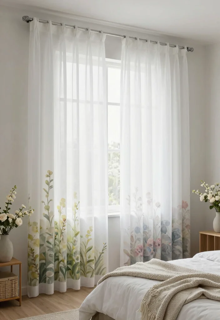 15 White Bedroom Curtains Ideas With Clean Fresh Look - 15. Seasonal Switches 1
