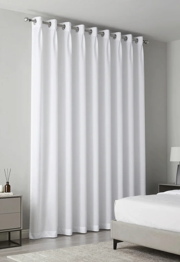 15 White Bedroom Curtains Ideas With Clean Fresh Look - 2. Modern Minimalism 1