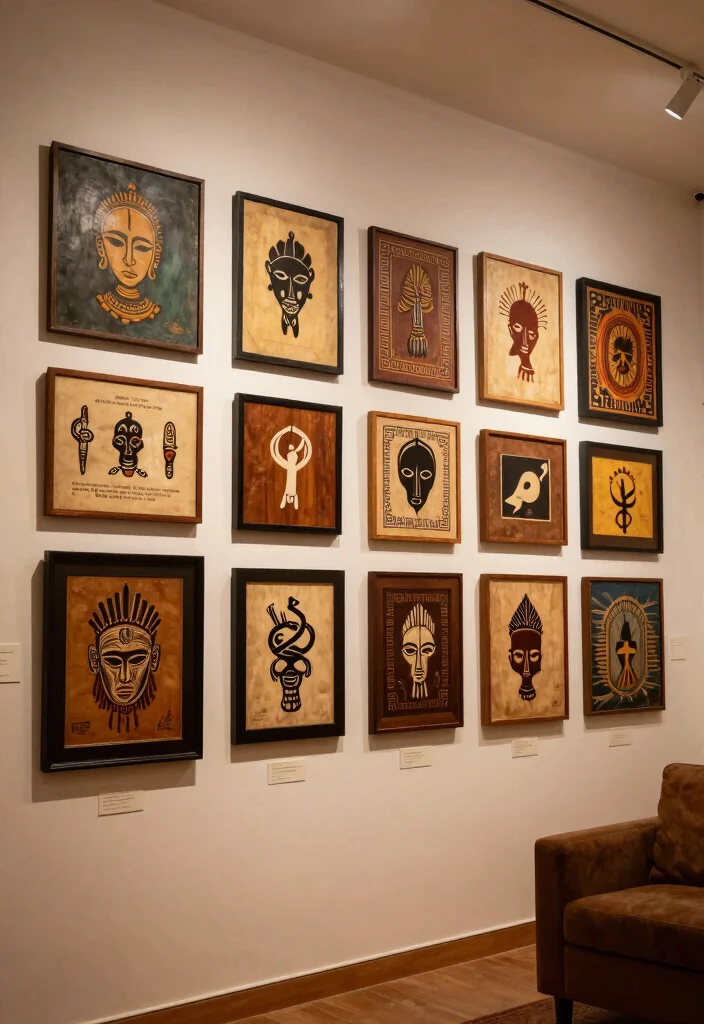 16 African Wall Art Ideas With Cultural Beauty - 10. African Symbol Art 1