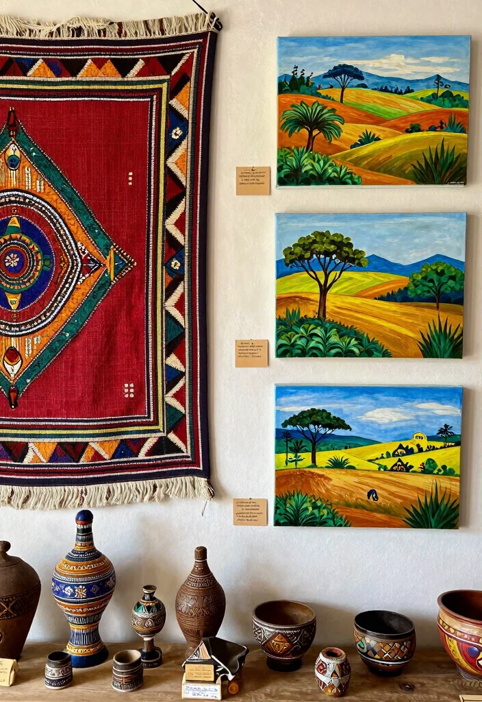 16 African Wall Art Ideas With Cultural Beauty - 13. Ethically Sourced Art 1