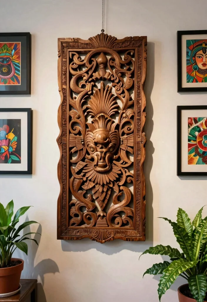 16 African Wall Art Ideas With Cultural Beauty - 9. Sculptural Wall Hangings 1