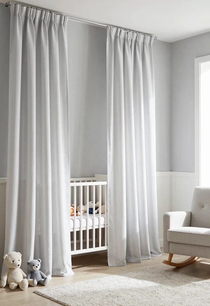 16 Baby Room Curtains Ideas That Feel Soft & Dreamy - 4. Classic Stripes 1