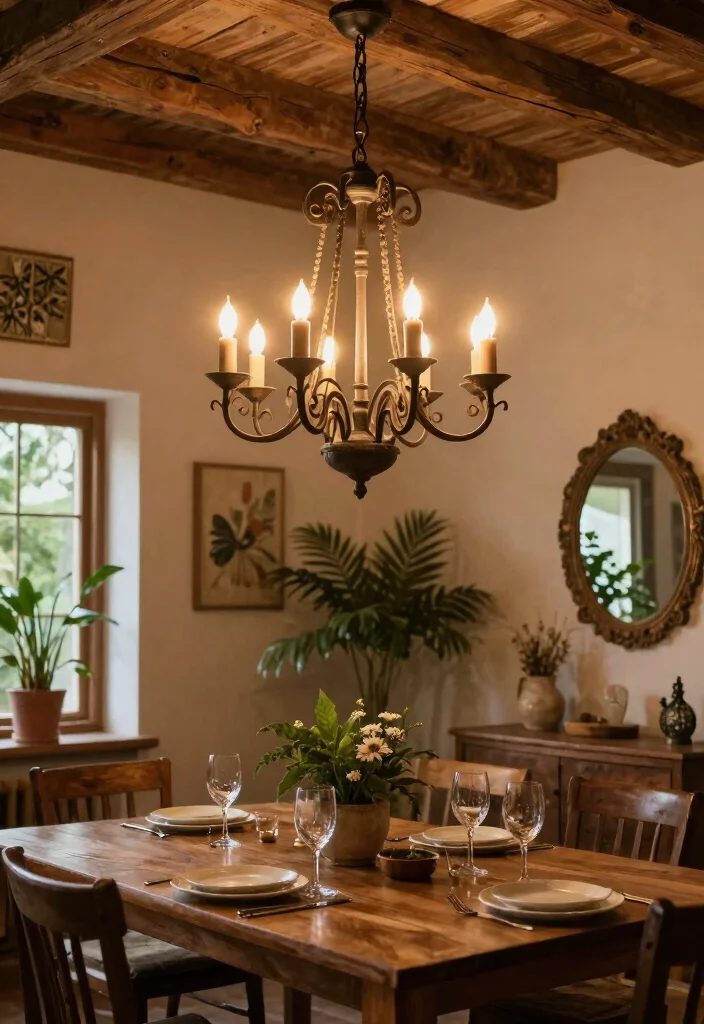 16 Candle Style Chandelier Ideas With Classic Glow - 1. Rustic Wrought Iron Elegance 1