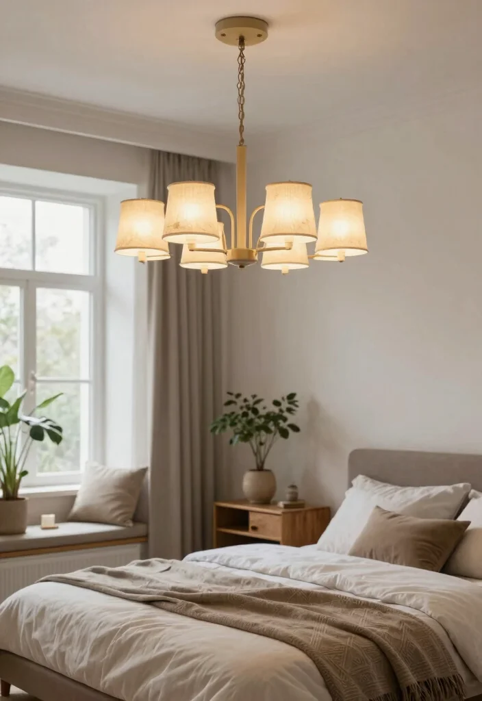 16 Candle Style Chandelier Ideas With Classic Glow - 11. Soft Glow with Decorative Shades 1