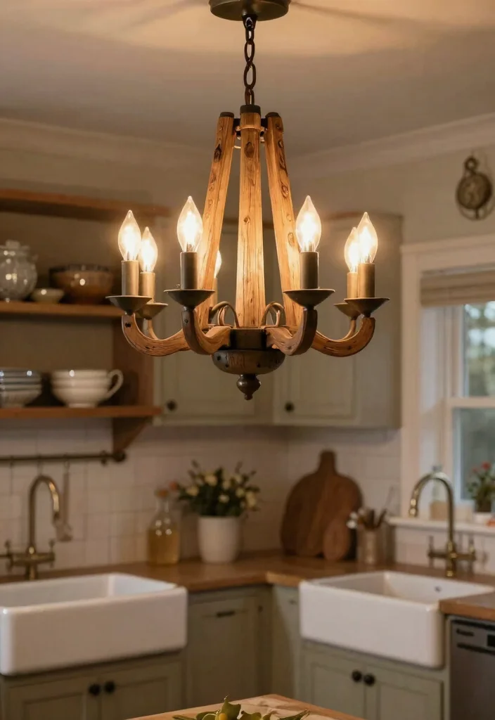 16 Candle Style Chandelier Ideas With Classic Glow - 7. Farmhouse Flair 1