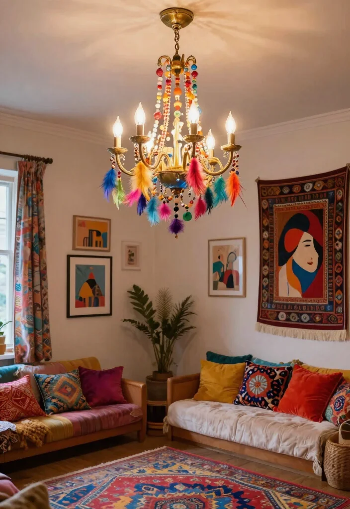 16 Candle Style Chandelier Ideas With Classic Glow - 8. Bohemian Dream 1