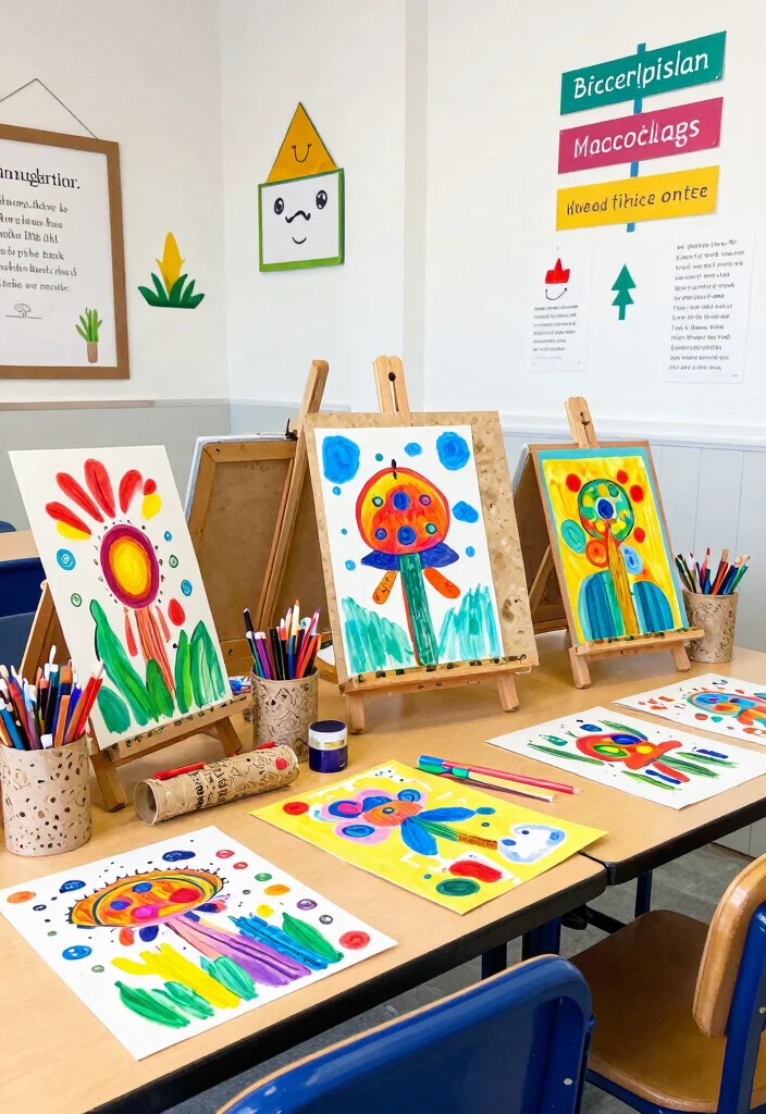 16 Classroom Desk Setup Ideas That Boost Focus & Style - 12. Artful Arrangement 1
