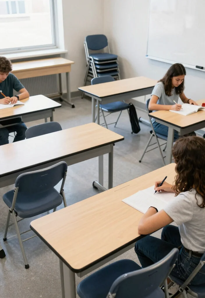 16 Classroom Desk Setup Ideas That Boost Focus & Style - 13. Functional Flexibility 1