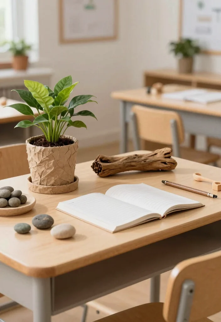 16 Classroom Desk Setup Ideas That Boost Focus & Style - 14. Eco-Friendly Theme 1