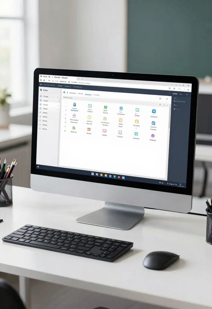 16 Classroom Desk Setup Ideas That Boost Focus & Style - 16. Digital Declutter 1