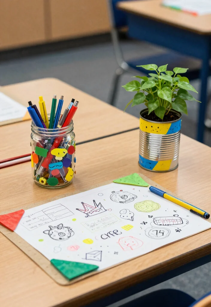 16 Classroom Desk Setup Ideas That Boost Focus & Style - 5. Creative Desk Accessories 1