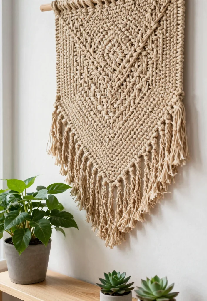 16 Organic Modern Wall Decor Ideas With Earthy Elegance - 1. Woven Wall Hangings 1