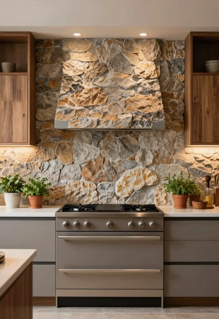 16 Organic Modern Wall Decor Ideas With Earthy Elegance - 10. Natural Stone Wall Accents 1