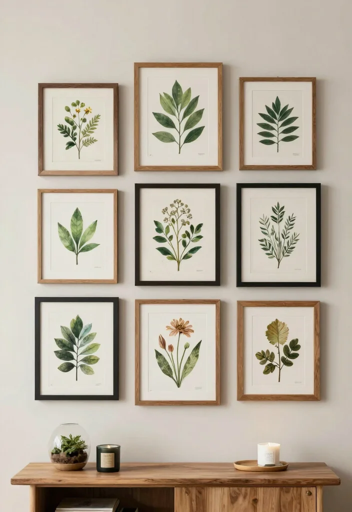 16 Organic Modern Wall Decor Ideas With Earthy Elegance - 2. Botanical Prints 1