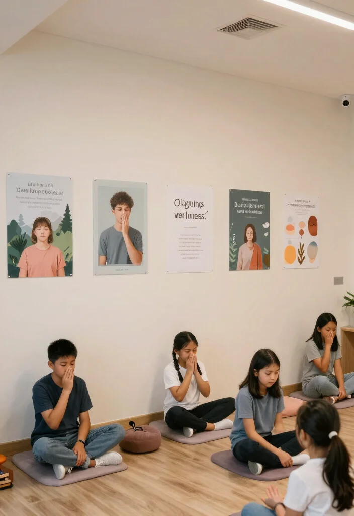 17 Classroom Wall Art Ideas That Inspire Students Daily - 5. Mindfulness and Wellness Wall 1