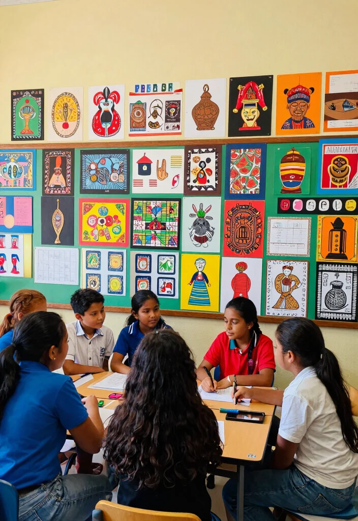 17 Classroom Wall Art Ideas That Inspire Students Daily - 8. Cultural Celebration Wall 1