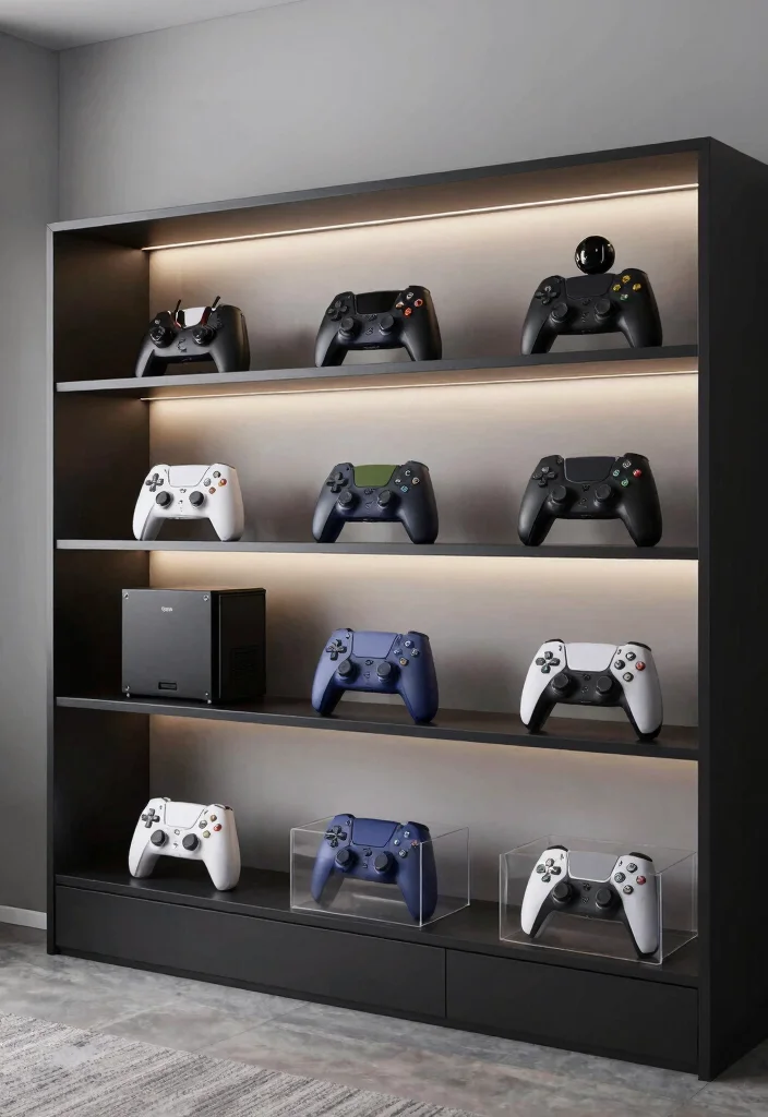 17 Gamer Wall Art Ideas With Epic Setup Vibes - 13. Minimalist Game Console Displays 1