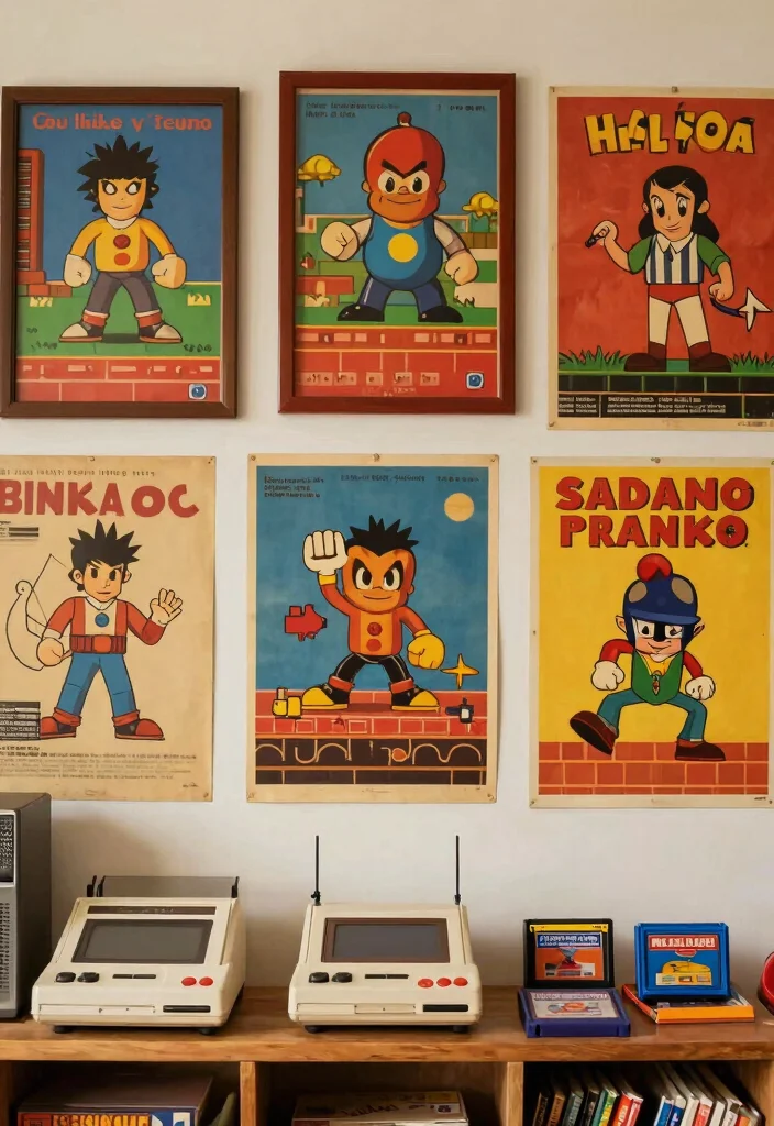 17 Gamer Wall Art Ideas With Epic Setup Vibes - 4. Retro Game Posters 1