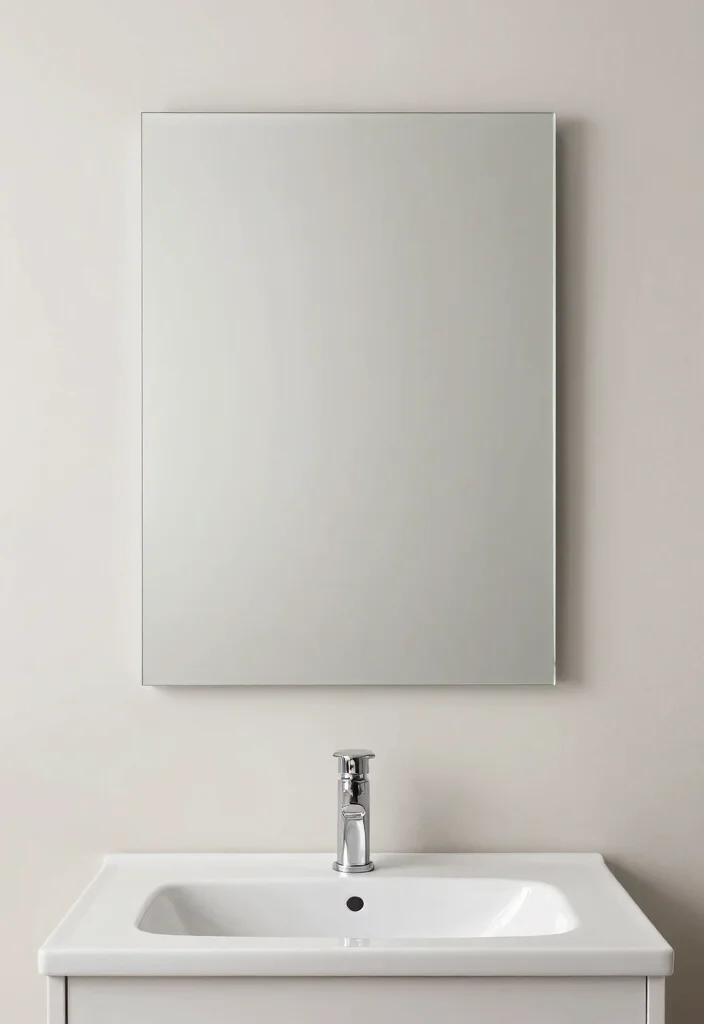17 Light Mirror Bathroom Ideas With Modern Shine - 15. Frameless Mirrors for a Sleek Look 1