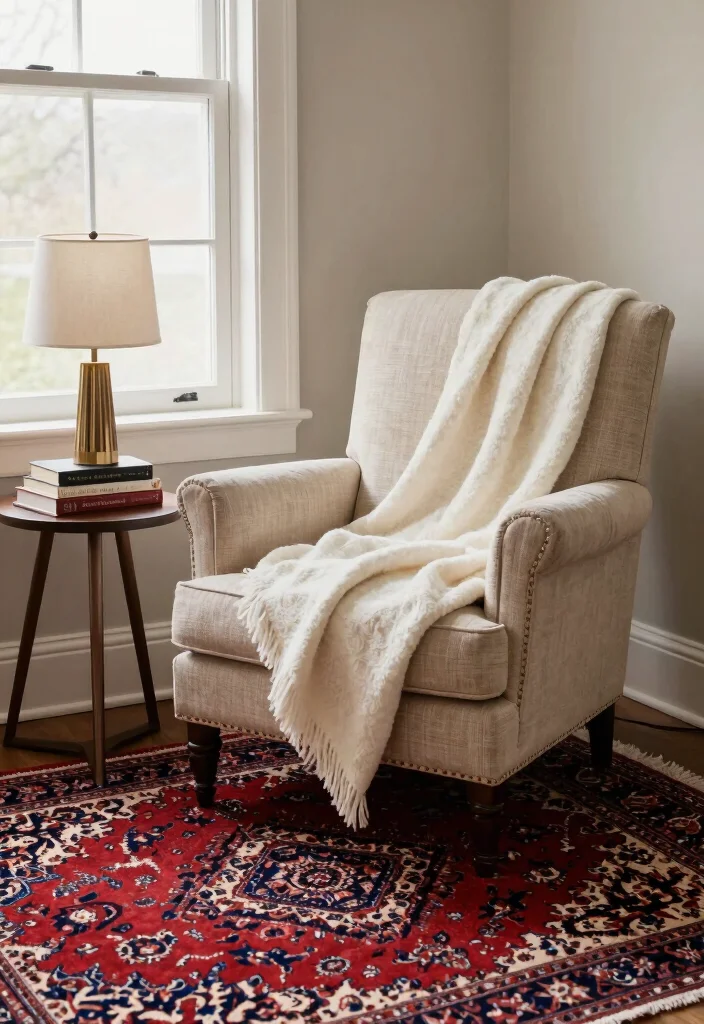 17 Red Persian Rug Bedroom Ideas With Rich Cozy Vibes - 13. Create a Cozy Reading Nook 1