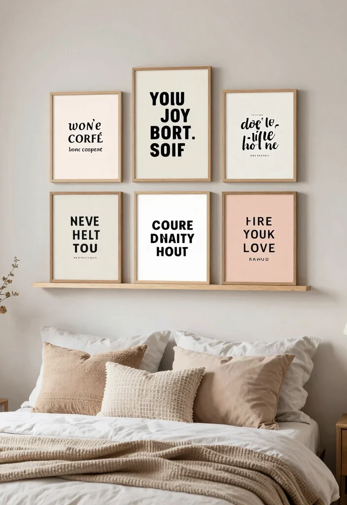 18 Bedroom Shelf Decor Above Bed Ideas That Look Styled - 6. Inspirational Quotes 1