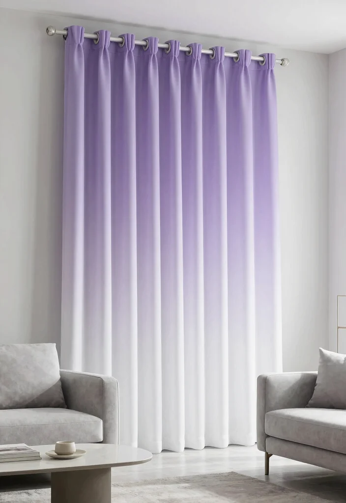 18 Curtains for French Doors Living Room Ideas With Elegant Flow - 4. Elegant Ombre Curtains 1