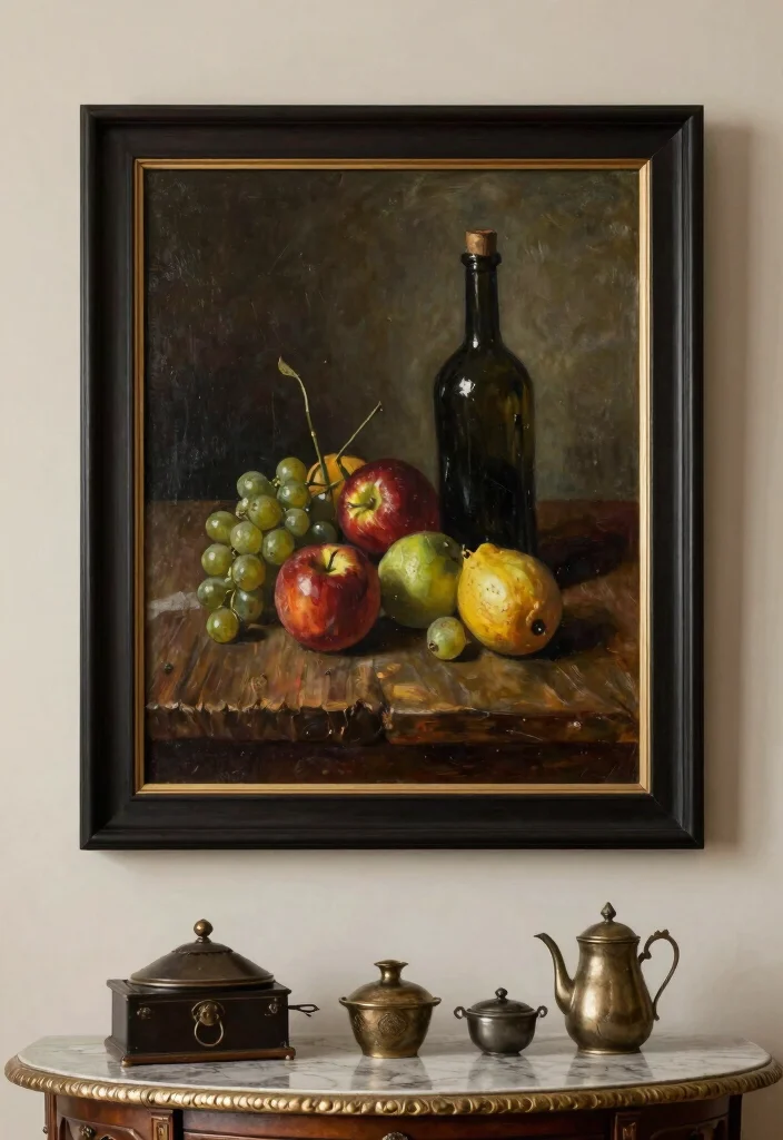 18 Dark Wall Art Ideas With Bold Moody Energy - 11. Dark Still Life 1