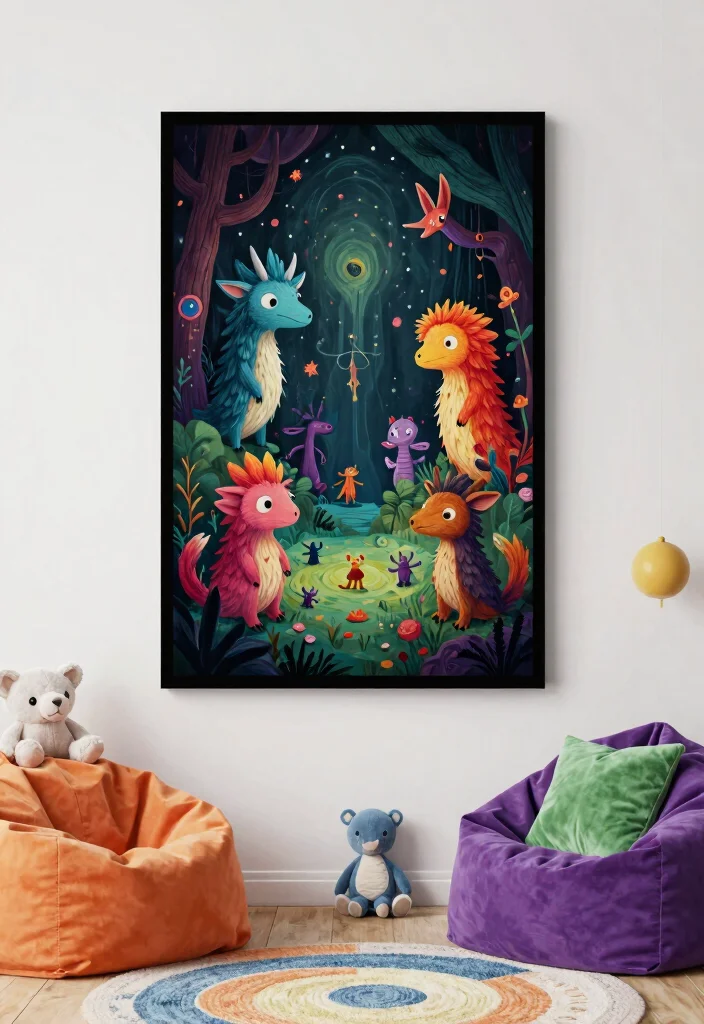 18 Dark Wall Art Ideas With Bold Moody Energy - 16. Dark Whimsical Art 1