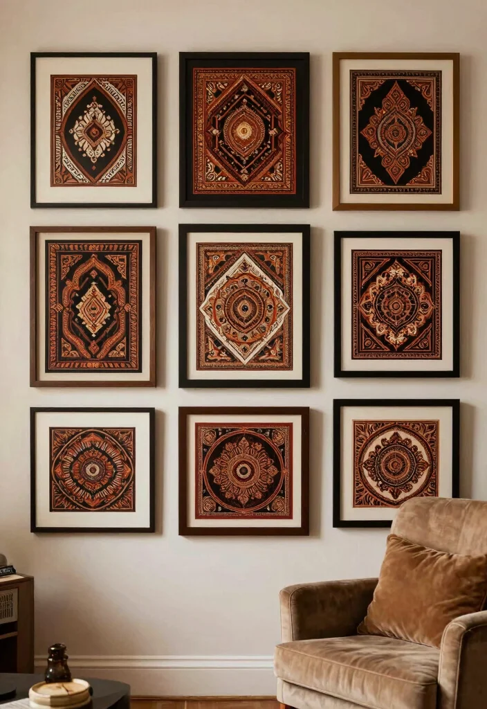 18 Dark Wall Art Ideas With Bold Moody Energy - 18. Dark Cultural Art 1