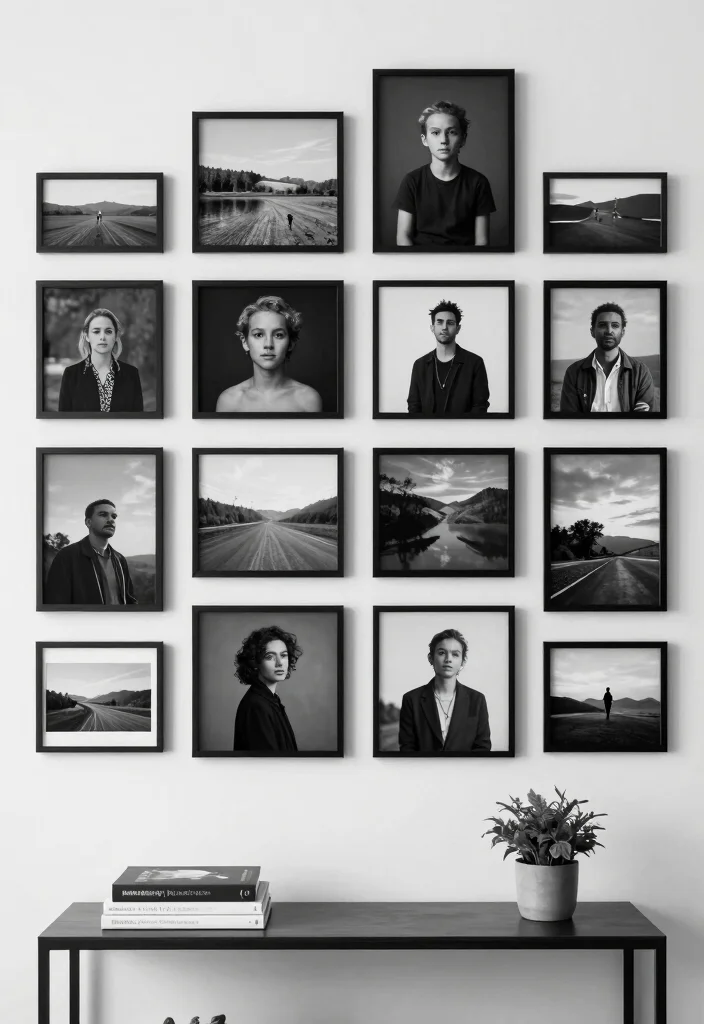 18 Dark Wall Art Ideas With Bold Moody Energy - 7. Black and White Photography 1