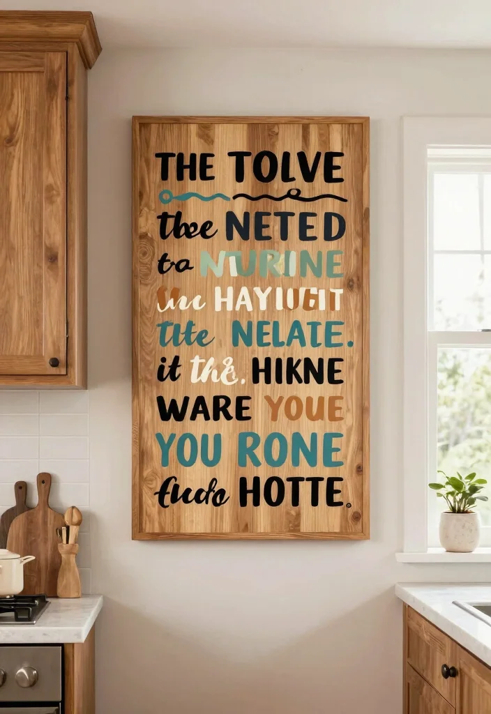 18 Large Wood Wall Art Ideas With Natural Statement Style - 15. Inspirational Quote Boards 1