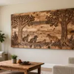 18 Large Wood Wall Art Ideas With Natural Statement Style