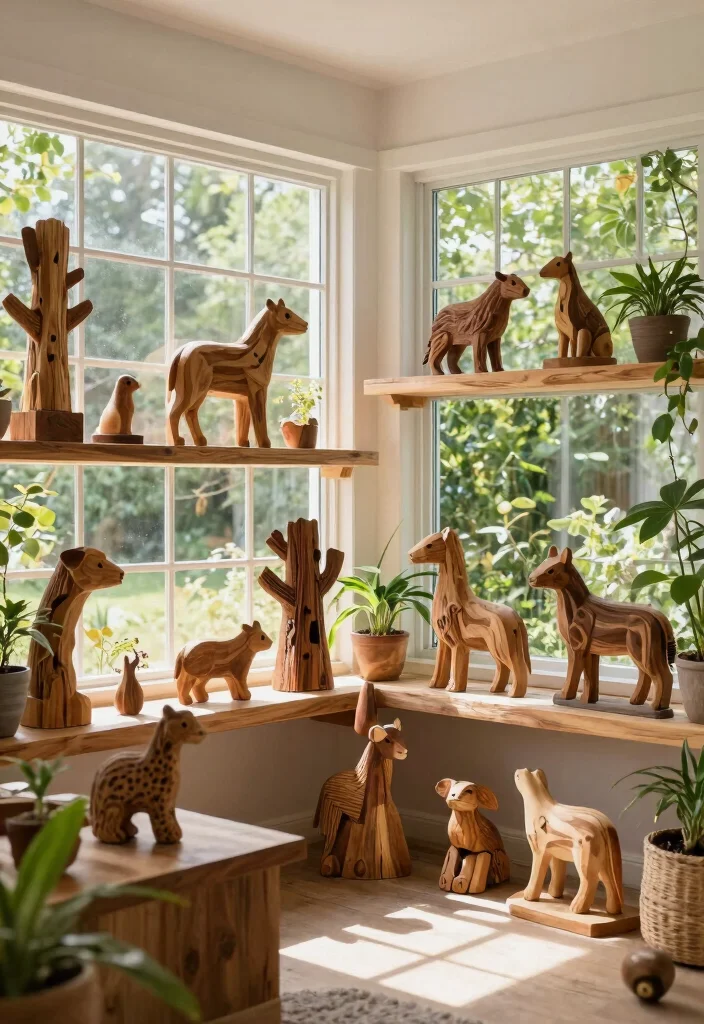 18 Large Wood Wall Art Ideas With Natural Statement Style - 18. Nature-Inspired Wood Sculptures 1