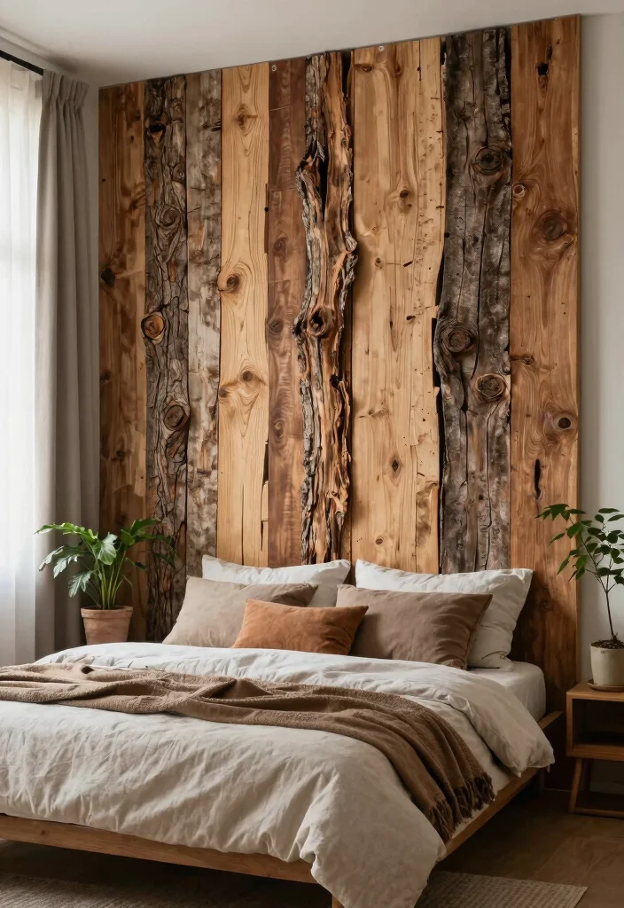 18 Large Wood Wall Art Ideas With Natural Statement Style - 4. Nature-Inspired Wall Panels 1