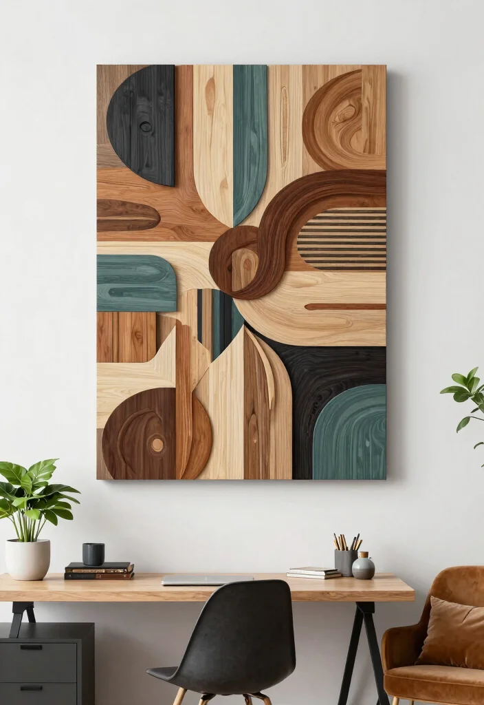 18 Large Wood Wall Art Ideas With Natural Statement Style - 6. Layered Wood Wall Art 1