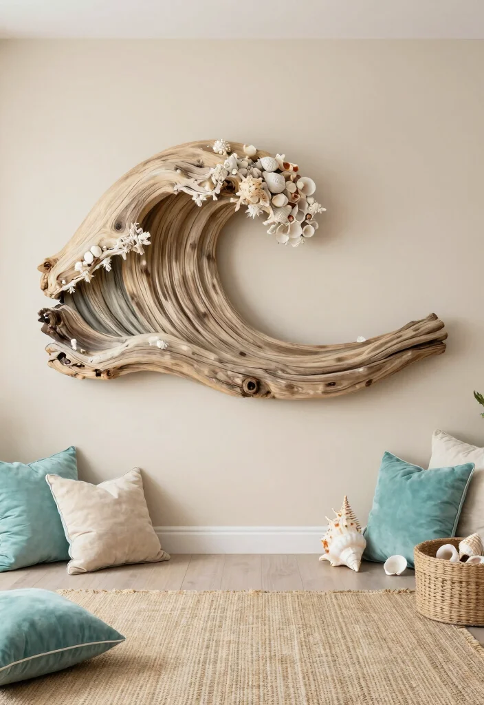 18 Large Wood Wall Art Ideas With Natural Statement Style - 7. Driftwood Art 1