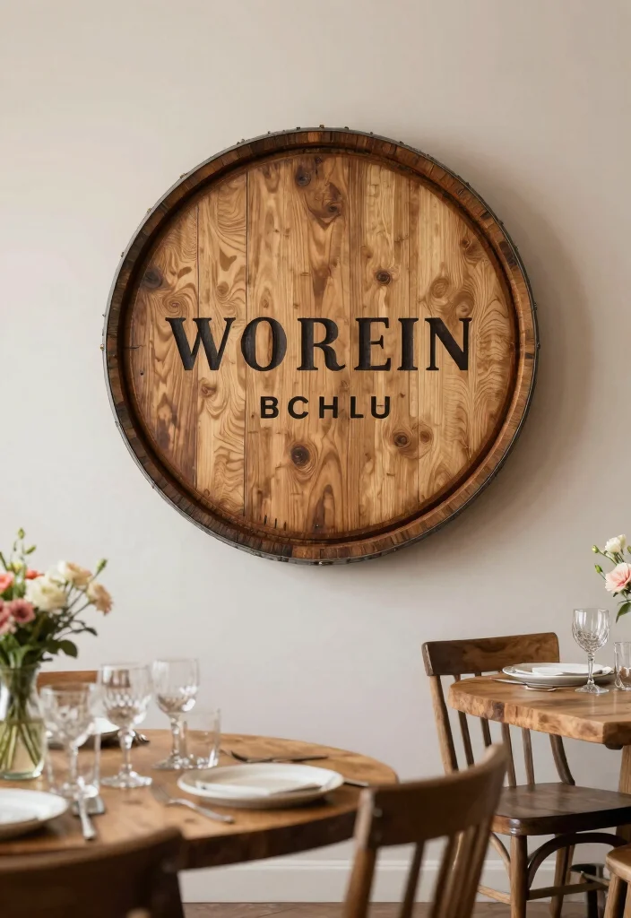 18 Large Wood Wall Art Ideas With Natural Statement Style - 8. Wine Barrel Art 1